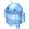 Android logo covered in WinHaven Blue
