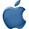 Apple logo covered in WinHaven Blue